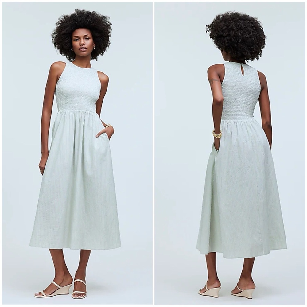 Madewell The Melody Smocked Midi Dress